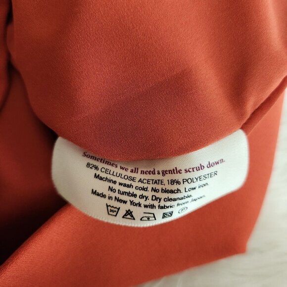 MM LaFleur Sheath Silvia Dress Women size M Orange brown brick Pockets - Picture 14 of 16